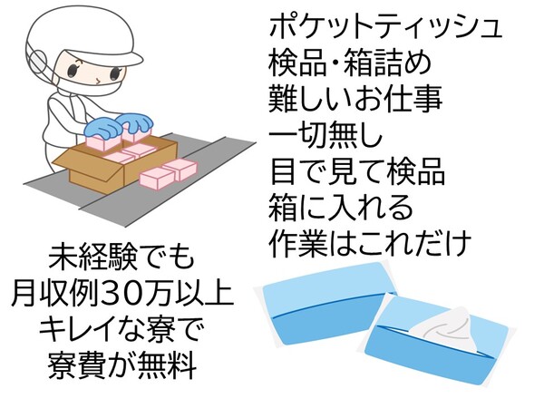 ポケットティッシュの検査スタッフ 株式会社cre Epup 採用担当